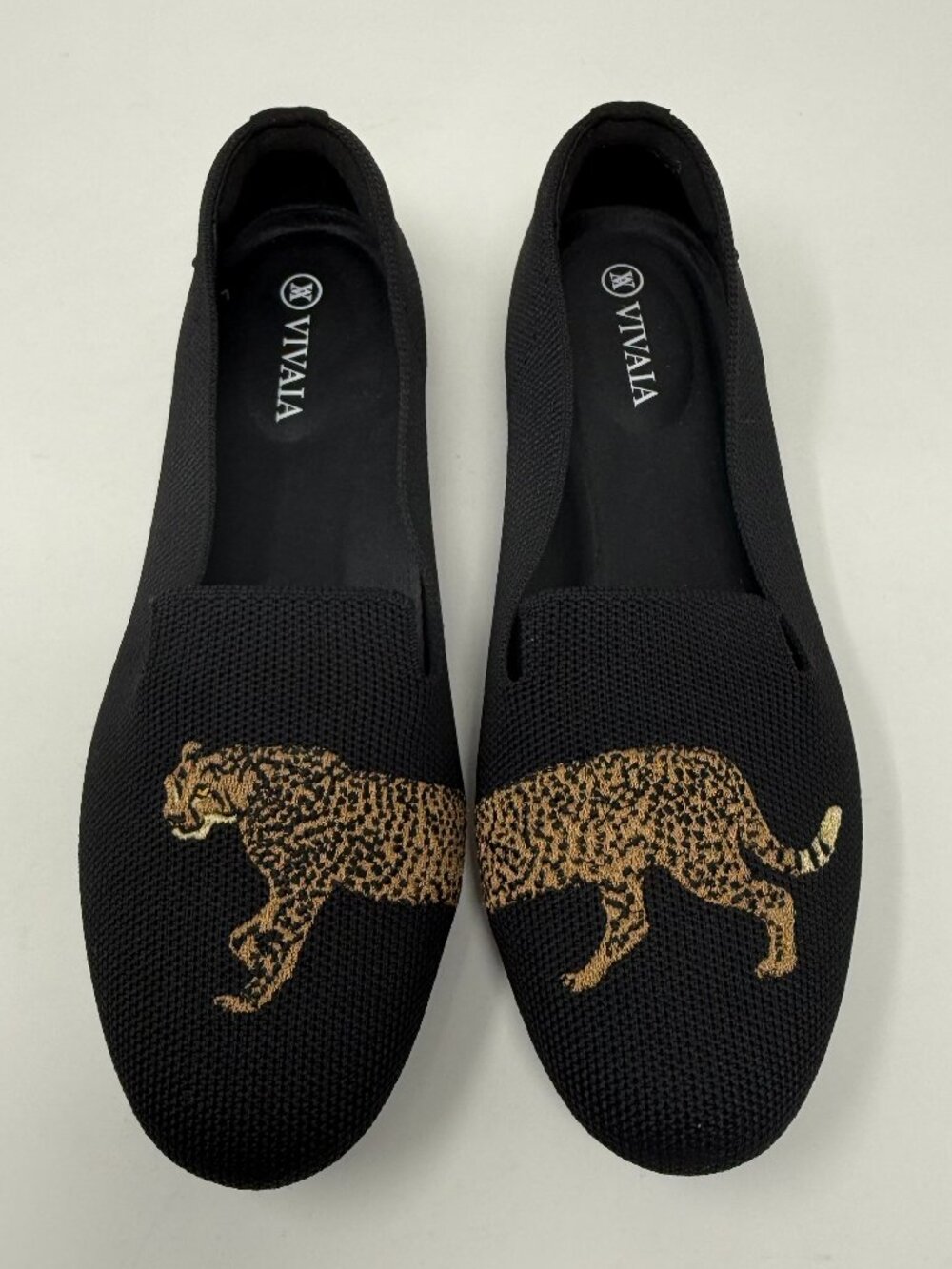 VIVAIA Audrey Cheetah Black Loafers